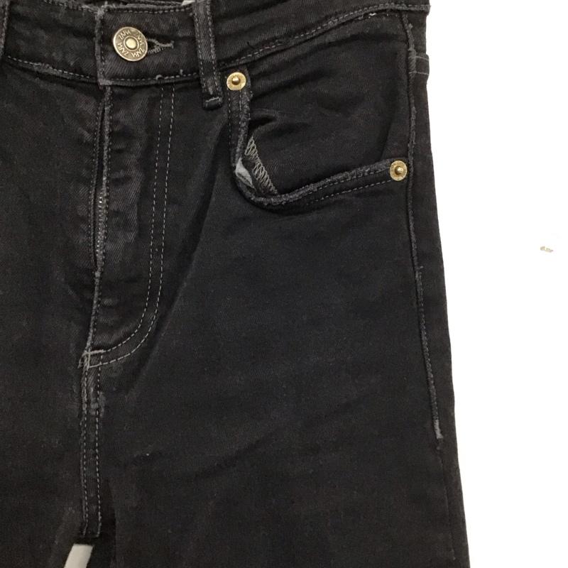 ザラ ZARA パンツ デニム、ジーンズ 36 無地 黒 / ブラック / black レディース USED 古着 中古 10154778