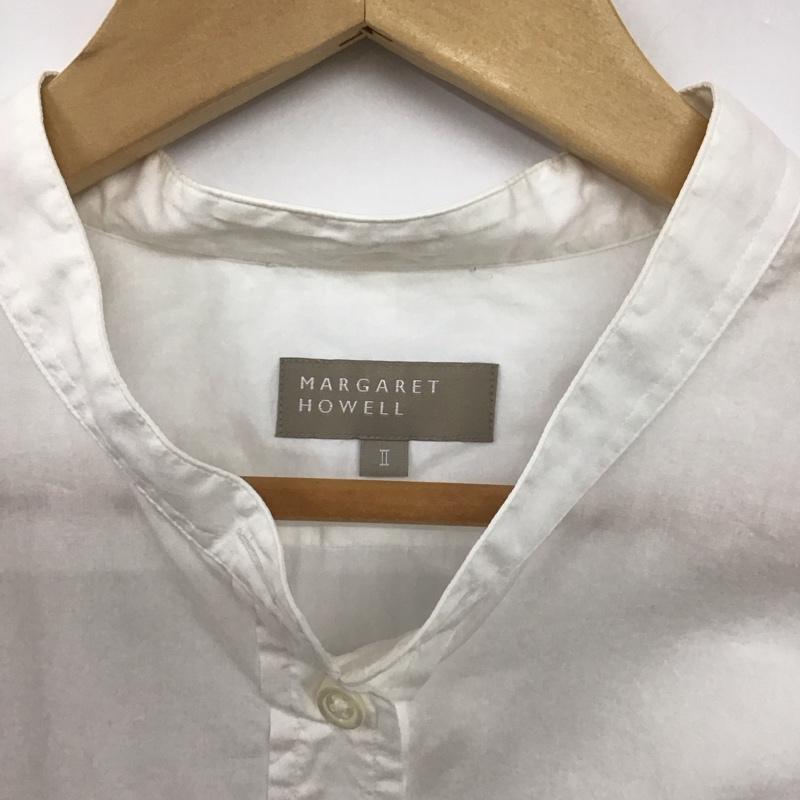 マーガレットハウエル MARGARET HOWELL シャツ、ブラウス 長袖 2 無地 白 / ホワイト / white レディース USED 古着 中古 10154784