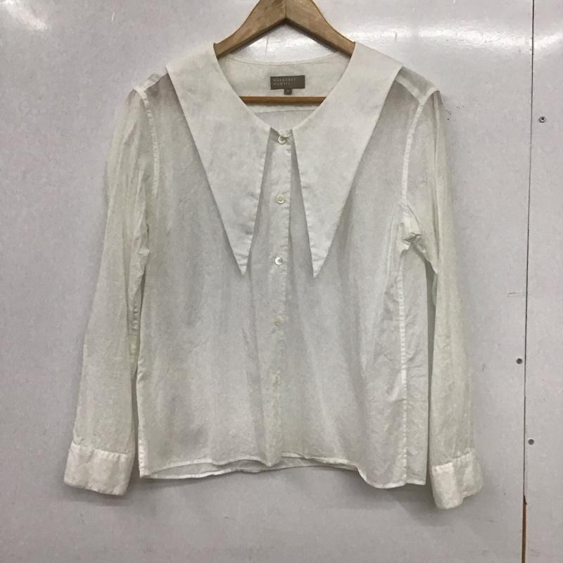 マーガレットハウエル MARGARET HOWELL シャツ、ブラウス 長袖 3 無地 白 / ホワイト / white レディース USED 古着 中古 10154785