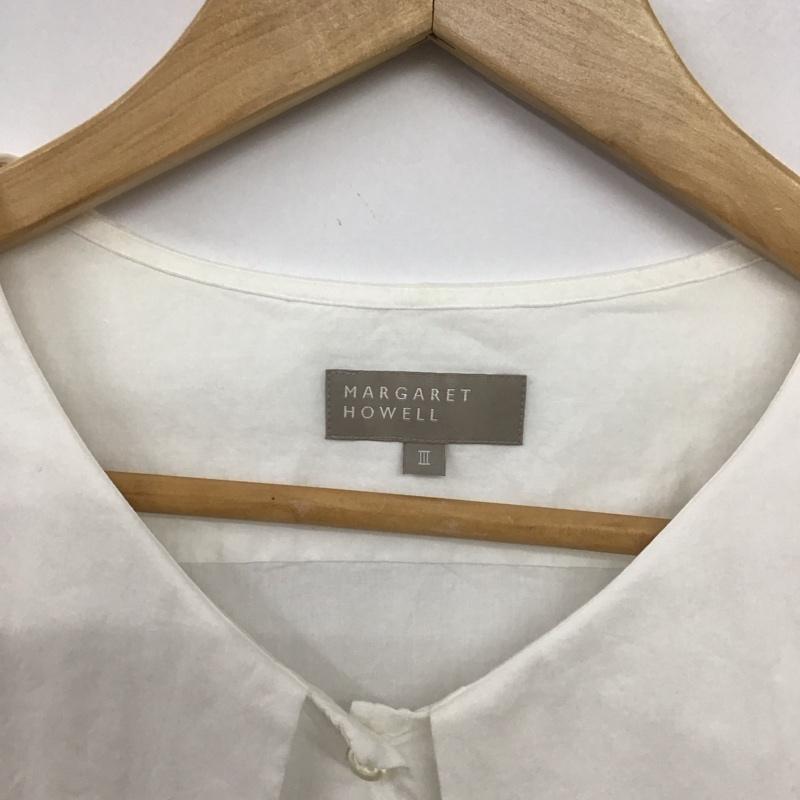 マーガレットハウエル MARGARET HOWELL シャツ、ブラウス 長袖 3 無地 白 / ホワイト / white レディース USED 古着 中古 10154785