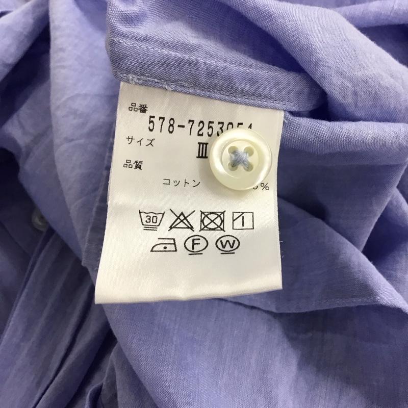 マーガレットハウエル MARGARET HOWELL シャツ、ブラウス 長袖 3 無地 水色 / ライトブルー / レディース USED 古着 中古 10154786