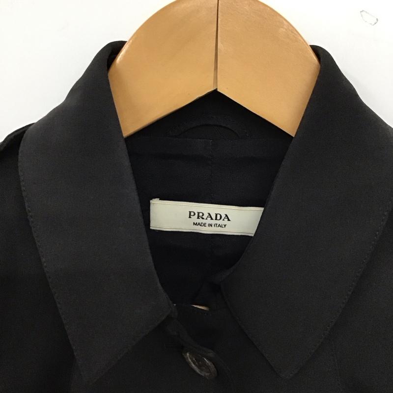 プラダ PRADA ジャケット、上着 ジャケット、ブレザー 98339 CA34767 38 無地 黒 / ブラック / black レディース USED 古着 中古 10154787