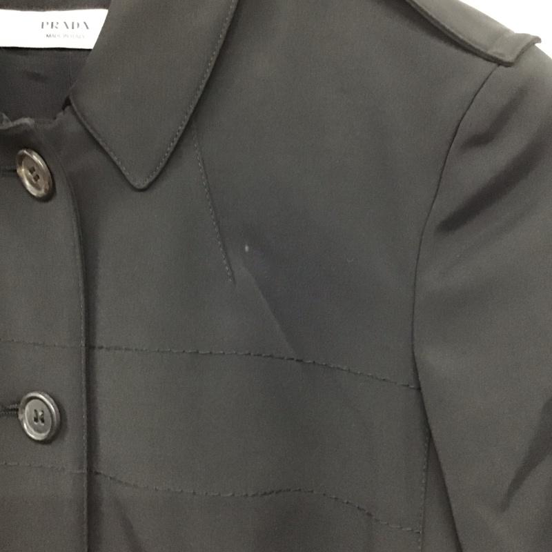 プラダ PRADA ジャケット、上着 ジャケット、ブレザー 98339 CA34767 38 無地 黒 / ブラック / black レディース USED 古着 中古 10154787