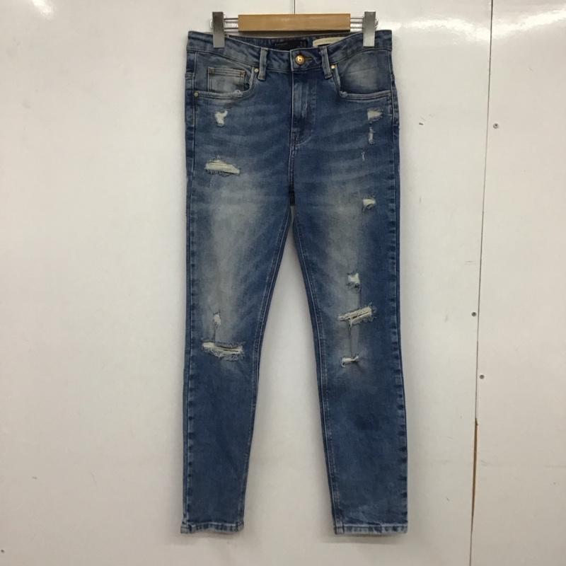 ザラ ZARA パンツ デニム、ジーンズ 34 無地 水色 / ライトブルー / レディース USED 古着 中古 10154789
