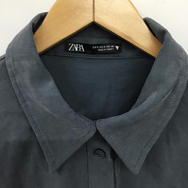 ザラ ZARA シャツ、ブラウス 長袖 S 無地 水色 / ライトブルー / レディース USED 古着 中古 10154794