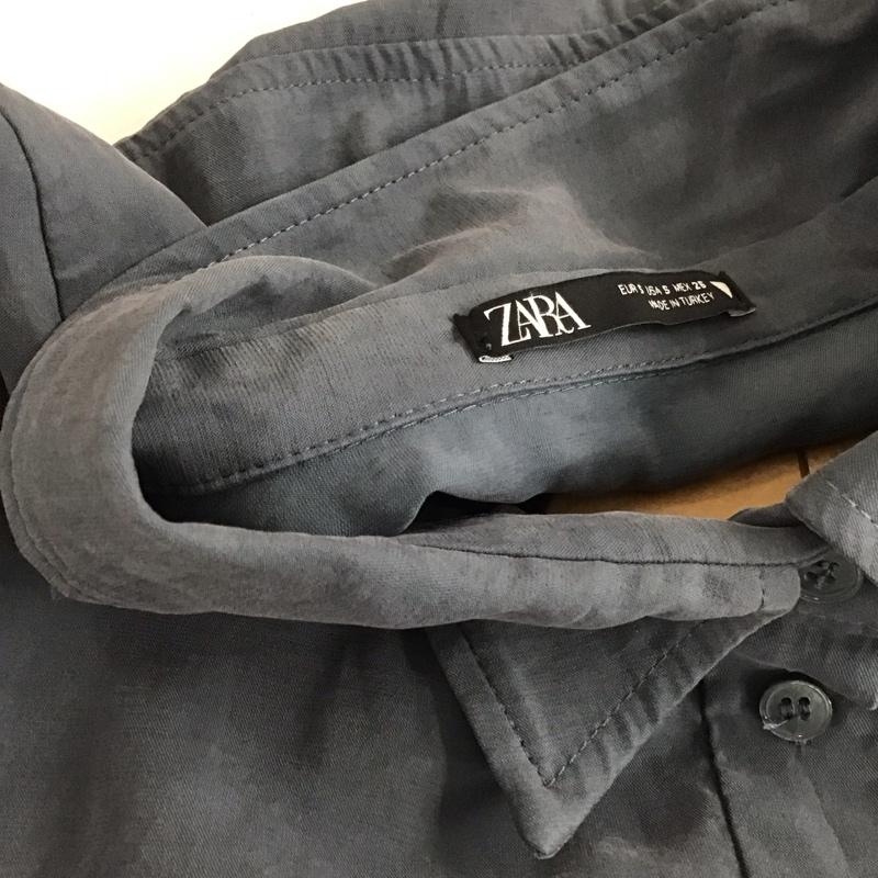 ザラ ZARA シャツ、ブラウス 長袖 S 無地 水色 / ライトブルー / レディース USED 古着 中古 10154794