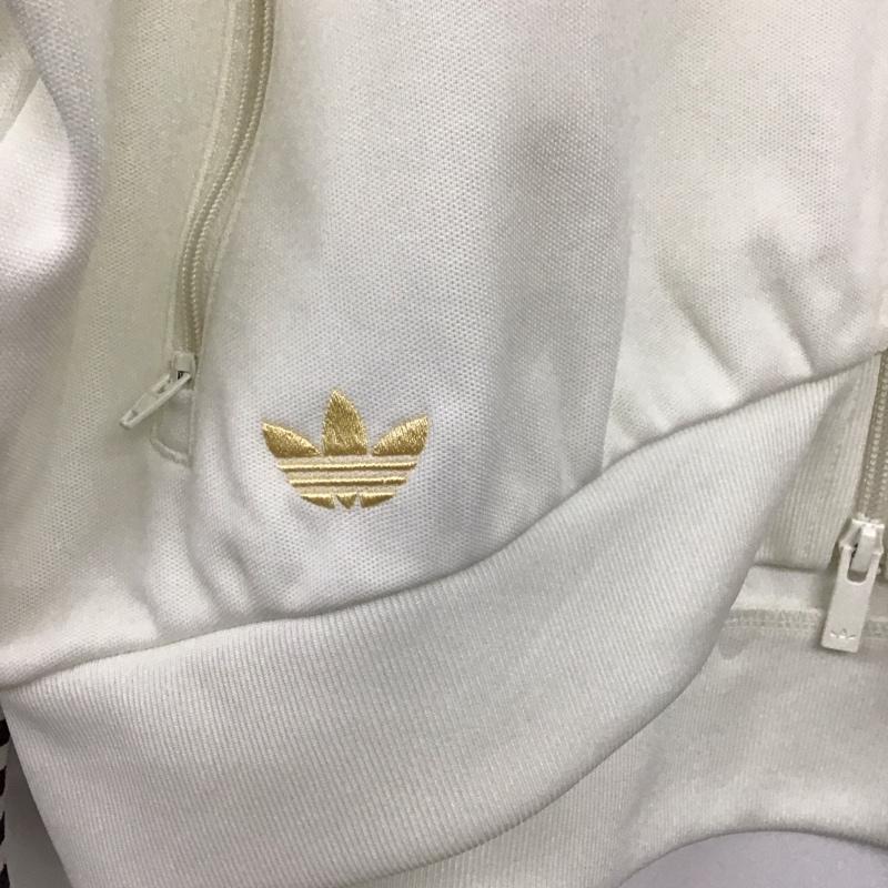アディダス adidas ジャケット、上着 ジャケット、ブレザー KW2055 ジャージ ビンテージ BB TT ストライプ リブ アディダス ヴィンテージ ジャージ トラックジャージ XL 無地 白 / ホワイト / white レディース USED 古着 中古 10154795