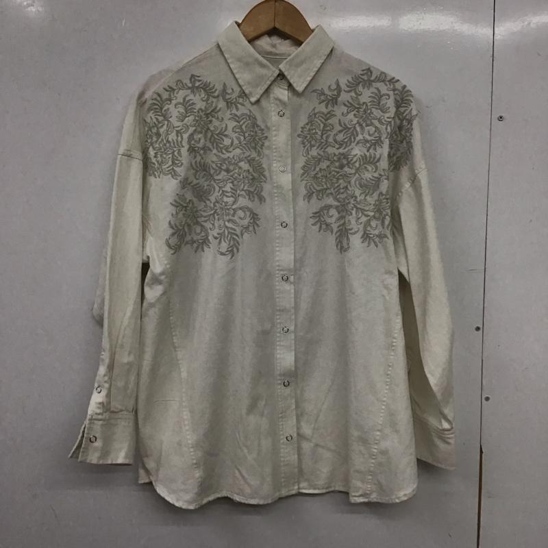 ページボーイ PAGEBOY シャツ、ブラウス 長袖 FREE 刺繍 白 / ホワイト / white レディース USED 古着 中古 10154801