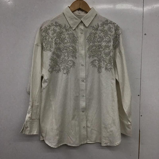 ページボーイ PAGEBOY シャツ、ブラウス 長袖 FREE 刺繍 白 / ホワイト / white レディース USED 古着 中古 10154801