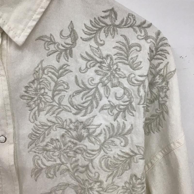 ページボーイ PAGEBOY シャツ、ブラウス 長袖 FREE 刺繍 白 / ホワイト / white レディース USED 古着 中古 10154801