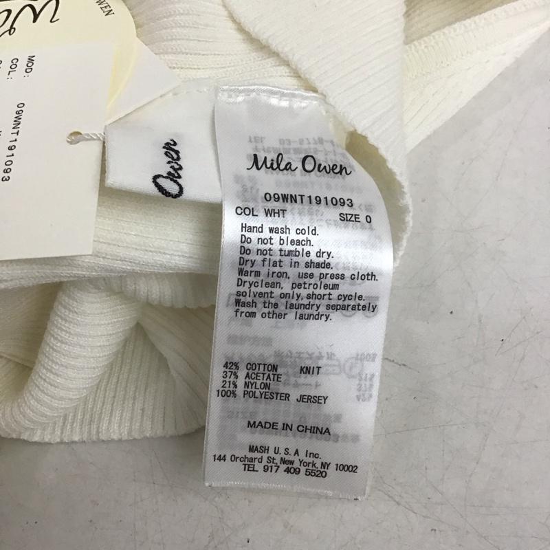 ミラオーウェン Mila Owen タンクトップ タンクトップ 09WNT191093 カップ付リブニットタンクトップ タグ付 0 無地 白 / ホワイト / white レディース USED 古着 中古 10154803