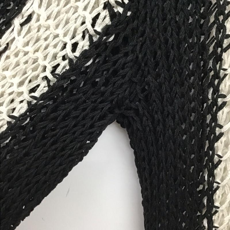 ジーナシス JEANASIS ニット、セーター 長袖 JS064331MN FREE  白 / ホワイト / white X 黒 / ブラック / black レディース USED 古着 中古 10154809