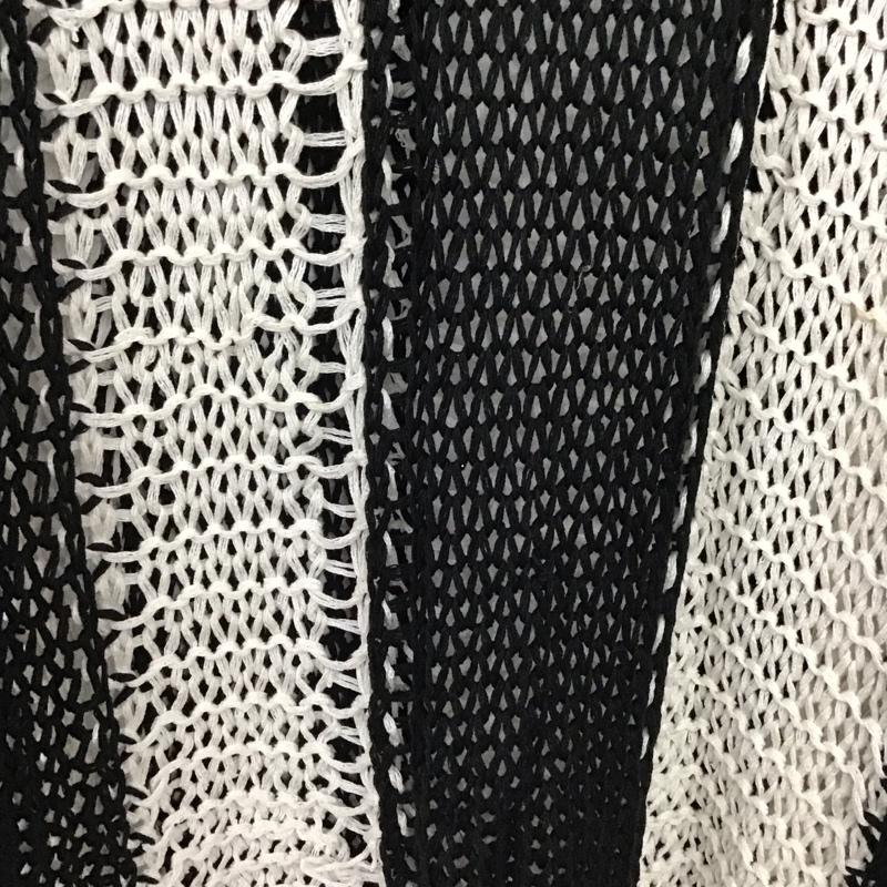 ジーナシス JEANASIS ニット、セーター 長袖 JS064331MN FREE  白 / ホワイト / white X 黒 / ブラック / black レディース USED 古着 中古 10154809