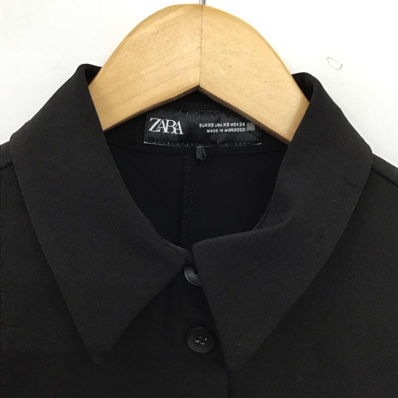 ザラ ZARA ワンピース ミニスカート XS 無地 黒 / ブラック / black レディース USED 古着 中古 10154810