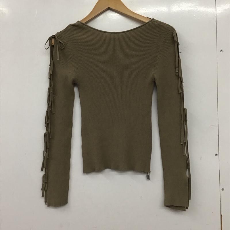 スナイデル SNIDEL カットソー 長袖 SWNT241171 ホールデザインニットプルオーバー ONE SIZE 無地 ベージュ / ベージュ / beige レディース USED 古着 中古 10154812