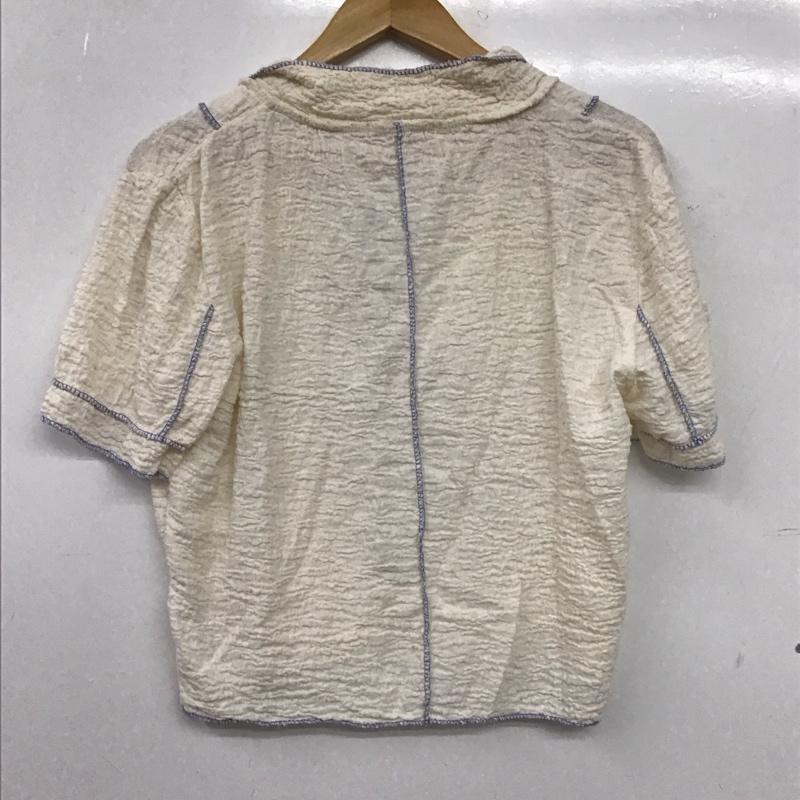 マウジー MOUSSY シャツ、ブラウス 半袖 029HSA80-0451 BICOLOR LINE ZIP ブラウス FREE 無地 白 / ホワイト / white レディース USED 古着 中古 10154814