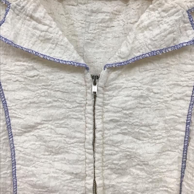 マウジー MOUSSY シャツ、ブラウス 半袖 029HSA80-0451 BICOLOR LINE ZIP ブラウス FREE 無地 白 / ホワイト / white レディース USED 古着 中古 10154814