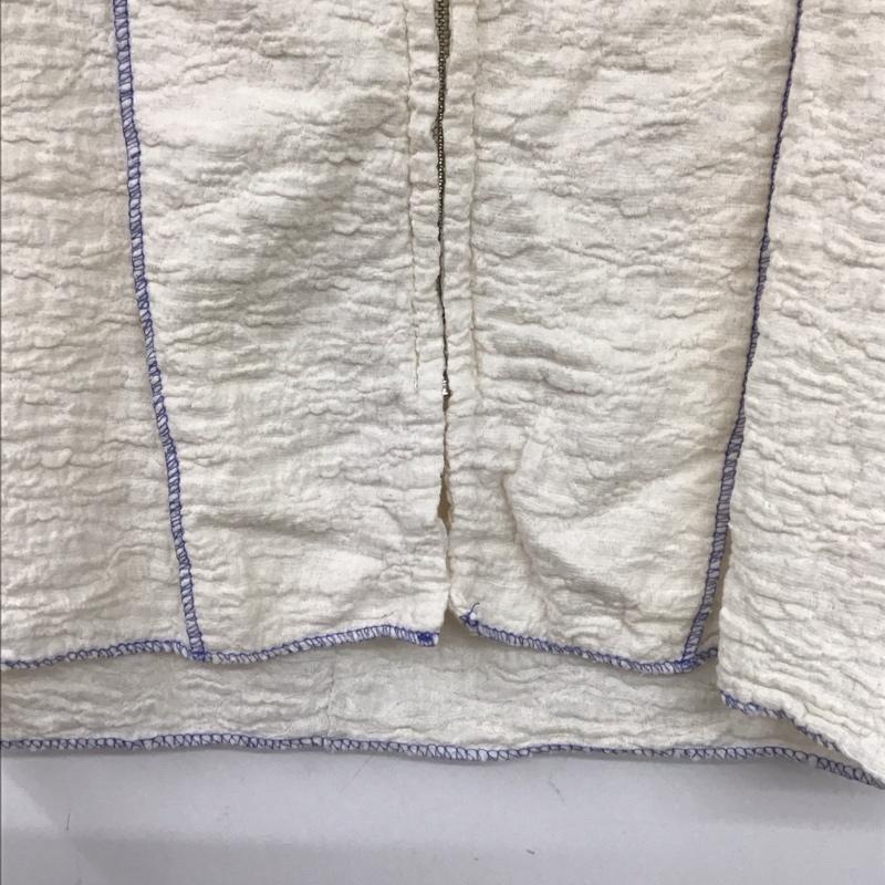 マウジー MOUSSY シャツ、ブラウス 半袖 029HSA80-0451 BICOLOR LINE ZIP ブラウス FREE 無地 白 / ホワイト / white レディース USED 古着 中古 10154814