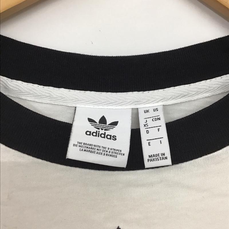 アディダス adidas Tシャツ 半袖 XS ロゴ、文字 白 / ホワイト / white レディース USED 古着 中古 10154818