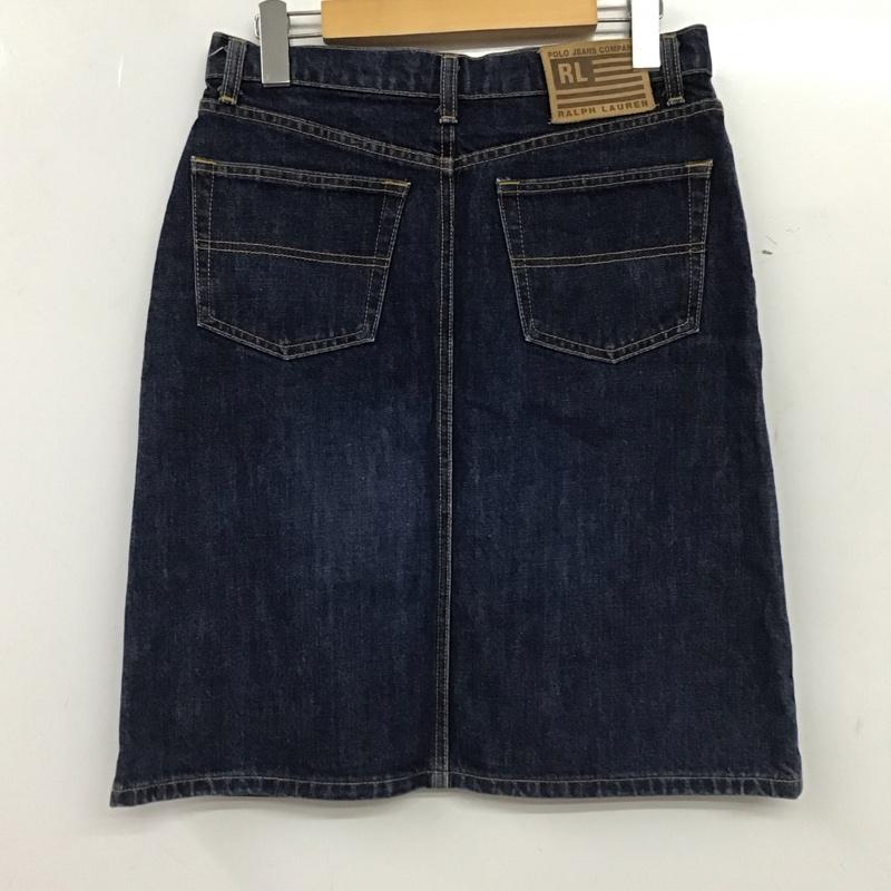 ラルフローレン RALPHLAUREN スカート ひざ丈スカート デニムスカート 6 無地 紺 / ネイビー / navy レディース USED 古着 中古 10154820