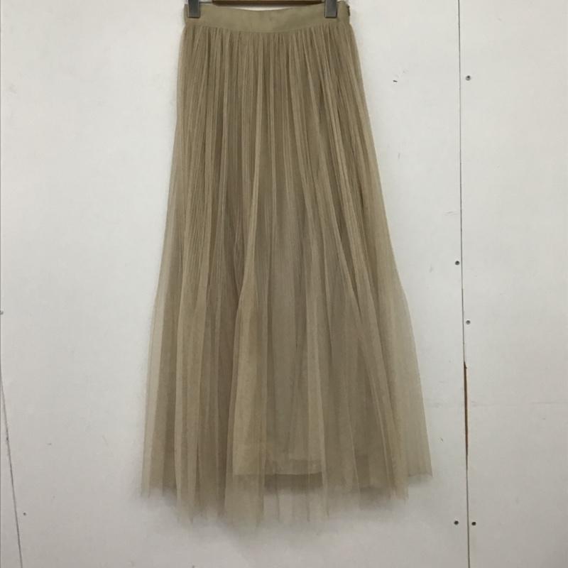 ミラオーウェン Mila Owen スカート ひざ丈スカート 09WFS191063 チュールプリーツSK 0 無地 ベージュ / ベージュ / beige レディース USED 古着 中古 10154821