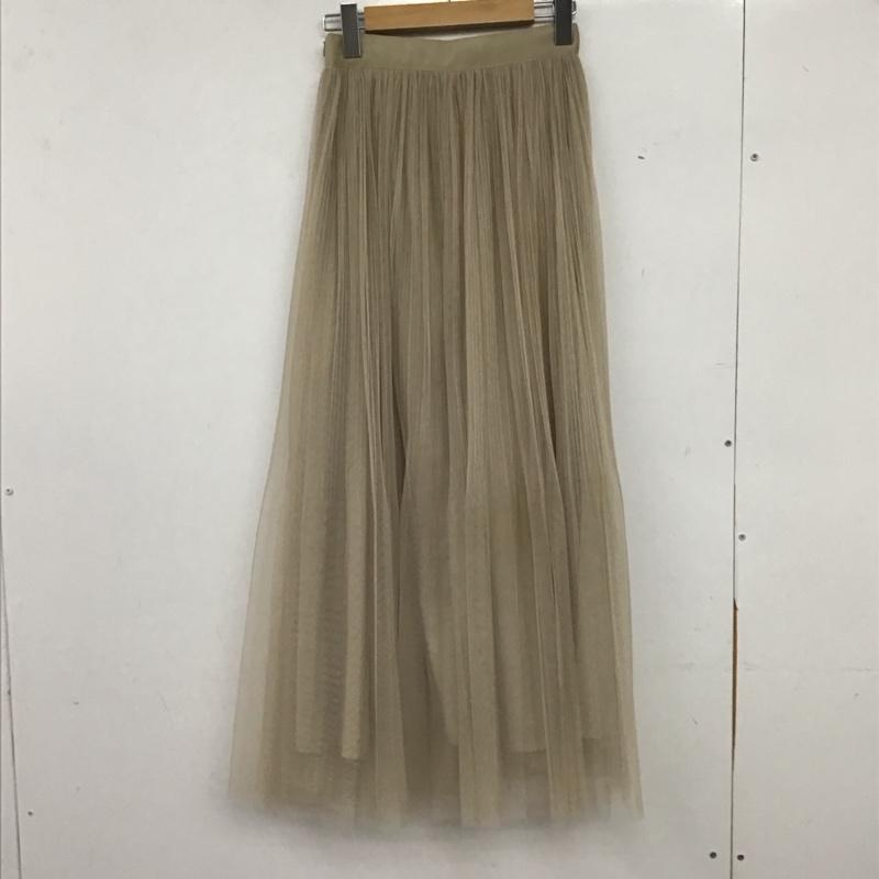 ミラオーウェン Mila Owen スカート ひざ丈スカート 09WFS191063 チュールプリーツSK 0 無地 ベージュ / ベージュ / beige レディース USED 古着 中古 10154821