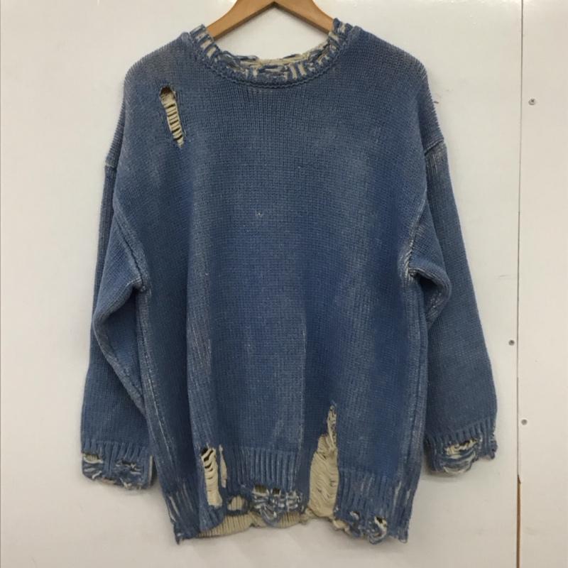 ジーナシス JEANASIS ニット、セーター 長袖 FREE 無地 水色 / ライトブルー / レディース USED 古着 中古 10154828