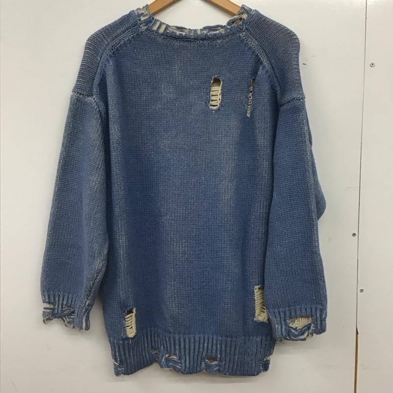 ジーナシス JEANASIS ニット、セーター 長袖 FREE 無地 水色 / ライトブルー / レディース USED 古着 中古 10154828