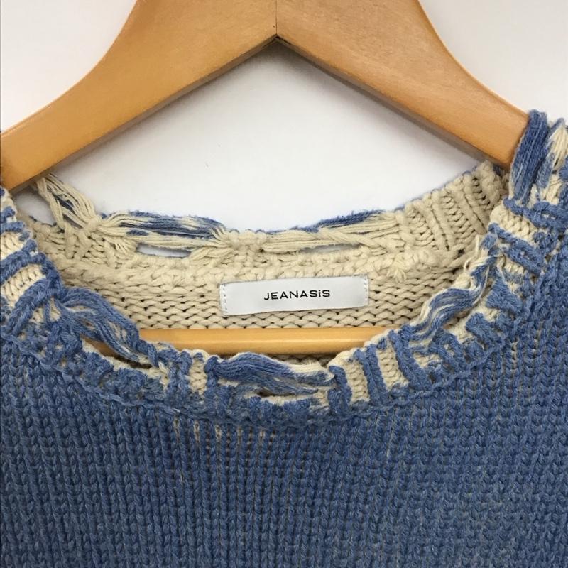 ジーナシス JEANASIS ニット、セーター 長袖 FREE 無地 水色 / ライトブルー / レディース USED 古着 中古 10154828