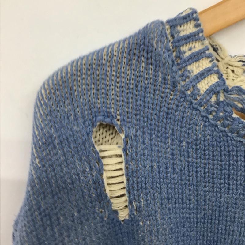 ジーナシス JEANASIS ニット、セーター 長袖 FREE 無地 水色 / ライトブルー / レディース USED 古着 中古 10154828