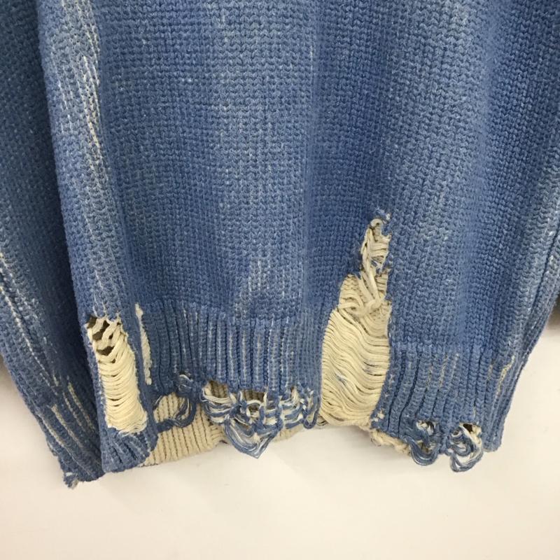 ジーナシス JEANASIS ニット、セーター 長袖 FREE 無地 水色 / ライトブルー / レディース USED 古着 中古 10154828