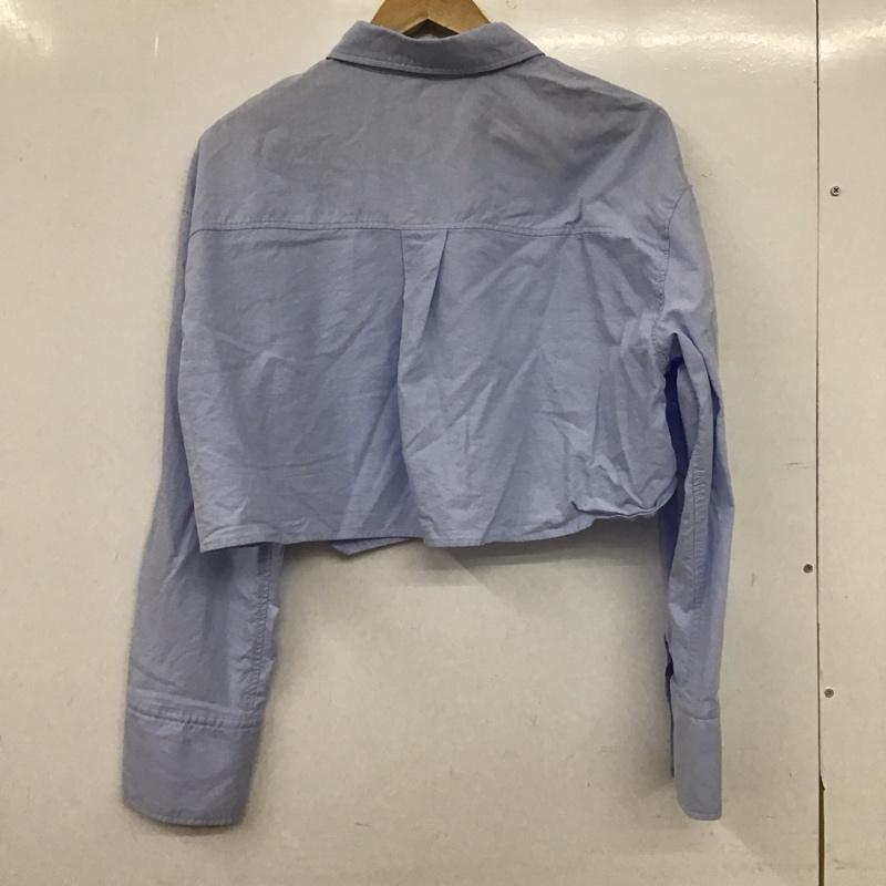 ザラ ZARA シャツ、ブラウス 長袖 L 無地 水色 / ライトブルー / レディース USED 古着 中古 10154830
