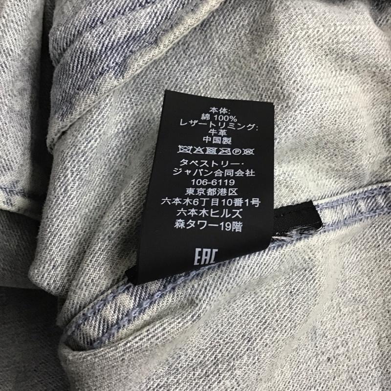 コーチ COACH ジャケット、上着 ジャケット、ブレザー C8787 シグネチャー デニム ジャケット ロゴ、文字 水色 / ライトブルー / レディース USED 古着 中古 10154832