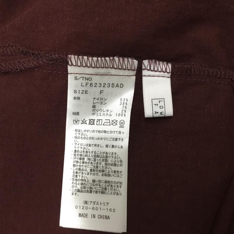 ローリーズファーム LOWRYS FARM シャツ、ブラウス 半袖 FREE 無地 ボルドー / ボルドー / レディース USED 古着 中古 10154834