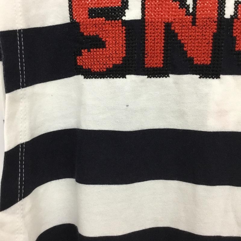 ザラ ZARA ワンピース ミニスカート PEANUTS タグ付 L ボーダー柄 白 / ホワイト / white X 黒 / ブラック / black レディース USED 古着 中古 10154836