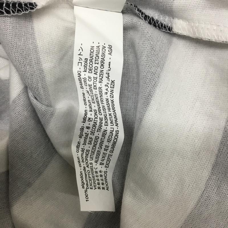 ザラ ZARA ワンピース ミニスカート PEANUTS タグ付 L ボーダー柄 白 / ホワイト / white X 黒 / ブラック / black レディース USED 古着 中古 10154836