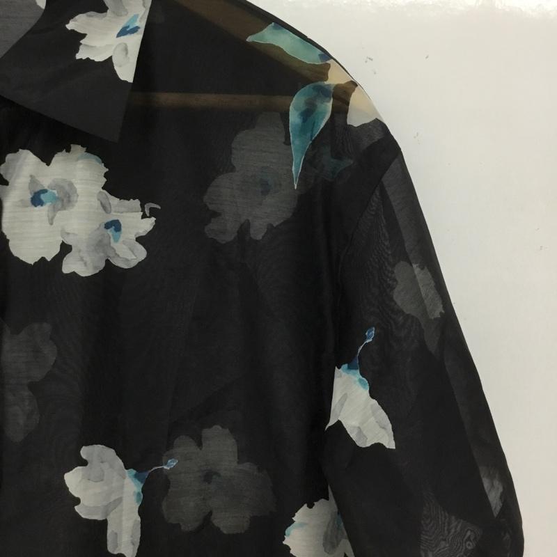 ビューティアンドユース BEAUTY&YOUTH シャツ、ブラウス 半袖 1616-162-0350 シアーフラワープリント ショートスリーブシャツ 総柄 黒 / ブラック / black レディース USED 古着 中古 10154838