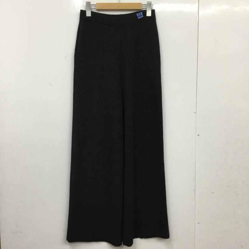 ミハラヤスヒロ MIHARAYASUHIRO ボトムス ボトムス B11PT662 Wide Rib Knit Pants 38 無地 黒 / ブラック / black レディース USED 古着 中古 10154840