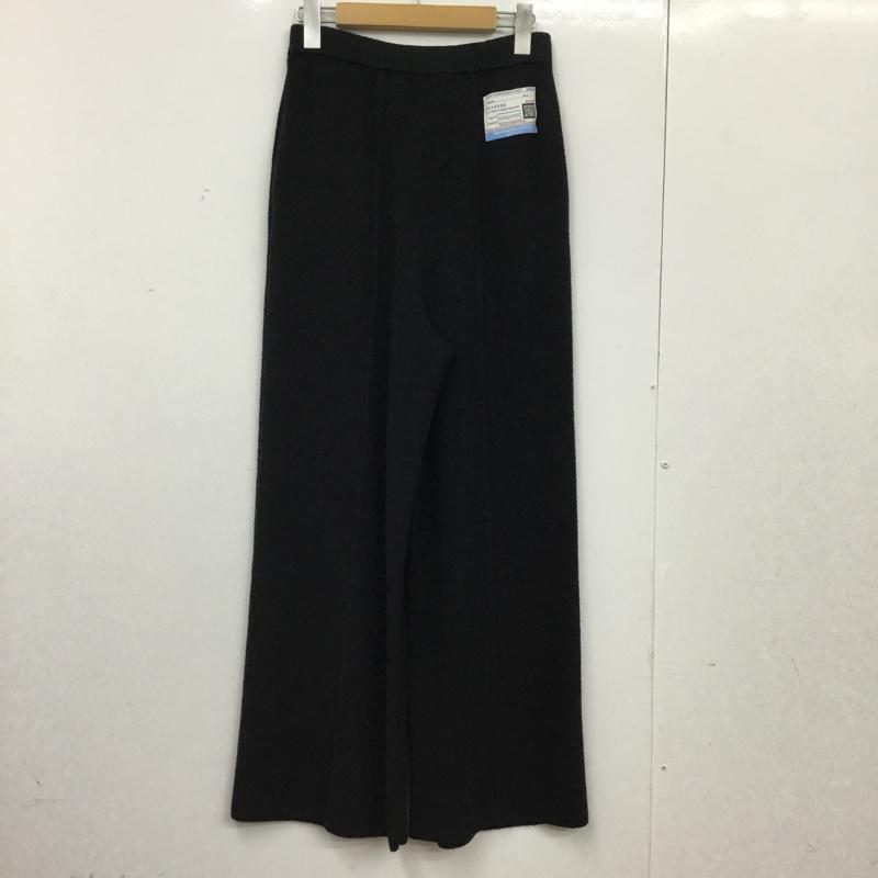 ミハラヤスヒロ MIHARAYASUHIRO ボトムス ボトムス B11PT662 Wide Rib Knit Pants 38 無地 黒 / ブラック / black レディース USED 古着 中古 10154840