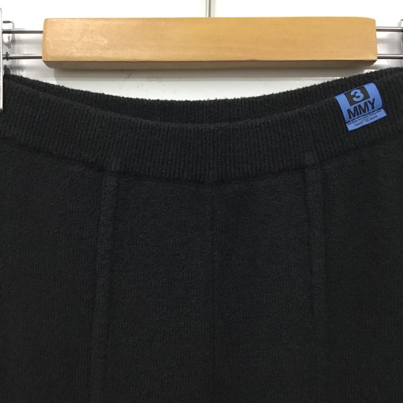 ミハラヤスヒロ MIHARAYASUHIRO ボトムス ボトムス B11PT662 Wide Rib Knit Pants 38 無地 黒 / ブラック / black レディース USED 古着 中古 10154840