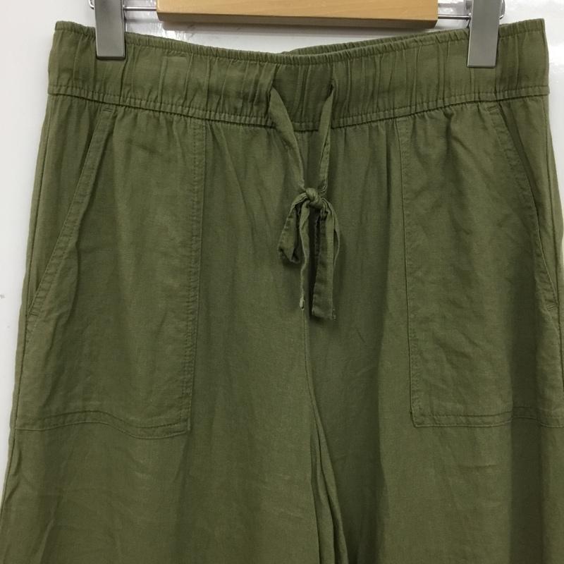 ザラ ZARA ボトムス ボトムス ワイドパンツ リネンパンツ S 無地 カーキ / カーキ / khaki レディース USED 古着 中古 10154841