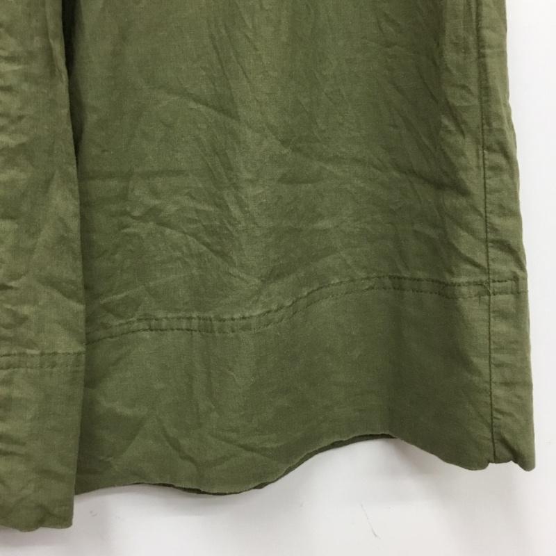 ザラ ZARA ボトムス ボトムス ワイドパンツ リネンパンツ S 無地 カーキ / カーキ / khaki レディース USED 古着 中古 10154841