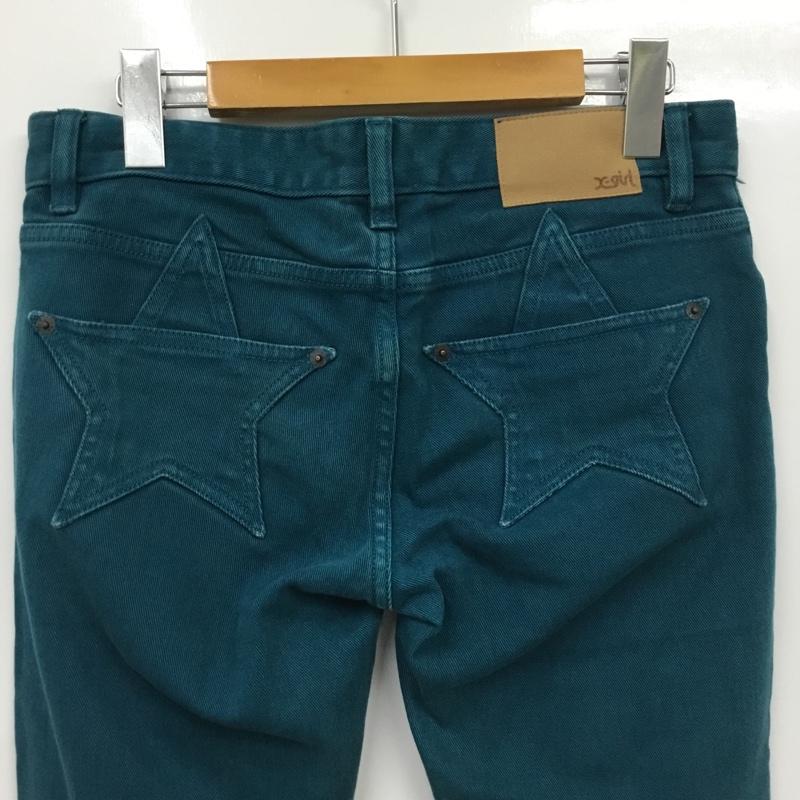 エックスガール X-girl パンツ デニム、ジーンズ 2 無地 緑 / グリーン / green レディース USED 古着 中古 10154849