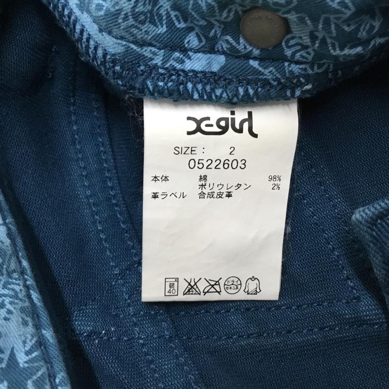 エックスガール X-girl パンツ デニム、ジーンズ 2 無地 緑 / グリーン / green レディース USED 古着 中古 10154849