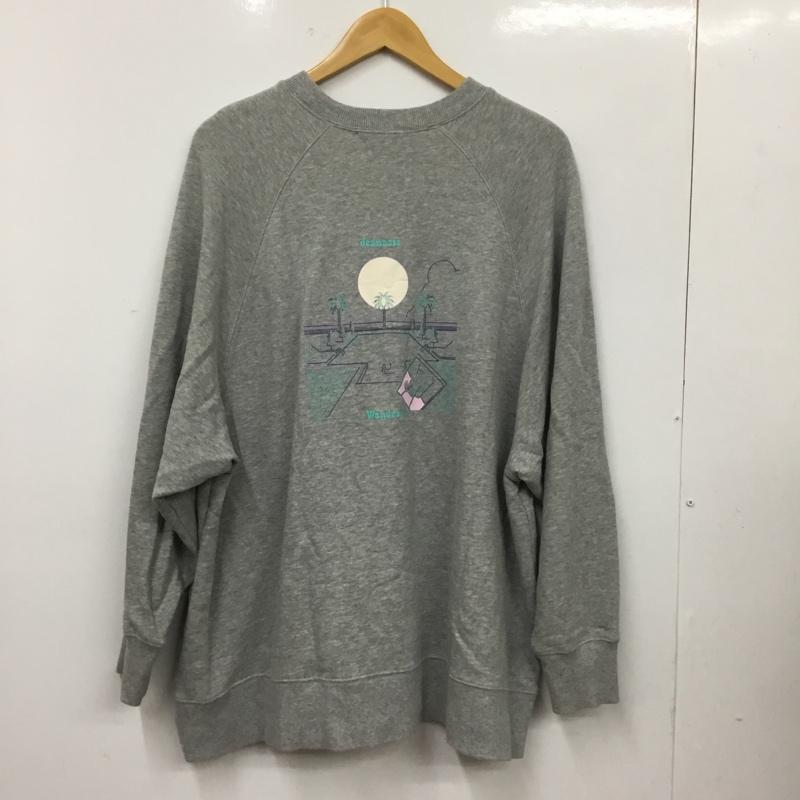 ジーナシス JEANASIS トレーナー 長袖 JS064116AK FREE プリント 灰 / グレー / gray レディース USED 古着 中古 10154852