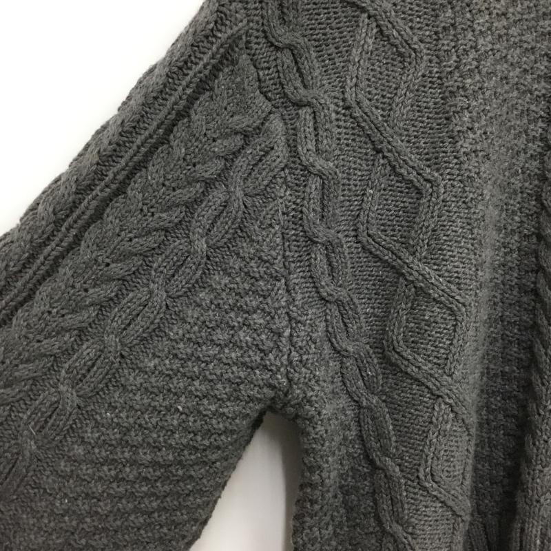 マウジー MOUSSY ニット、セーター 長袖 010FAS70-5510 CABLE KNIT TOP FREE 無地 灰 / グレー / gray レディース USED 古着 中古 10154853