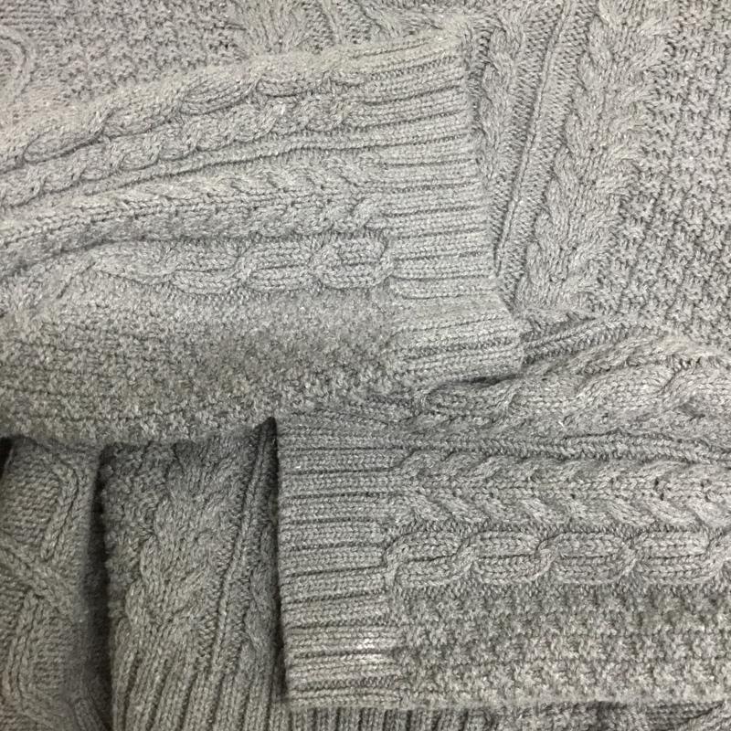 マウジー MOUSSY ニット、セーター 長袖 010FAS70-5510 CABLE KNIT TOP FREE 無地 灰 / グレー / gray レディース USED 古着 中古 10154853