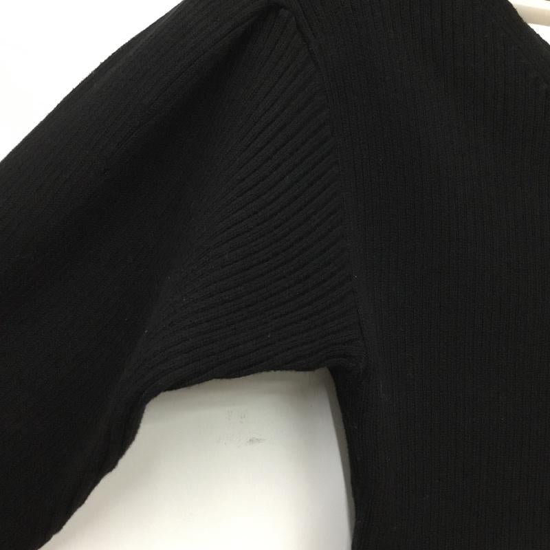 マウジー MOUSSY ニット、セーター 長袖 010FAS70-6910 VN BALOON SLEEVE RIB TOP FREE 無地 黒 / ブラック / black レディース USED 古着 中古 10154855