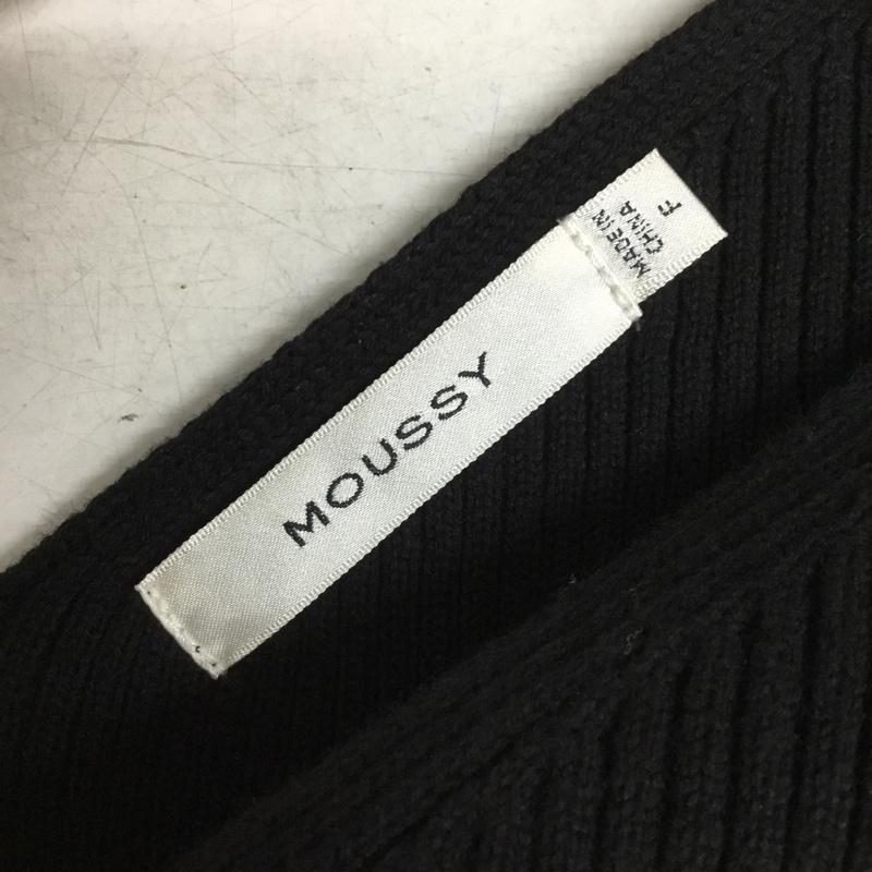 マウジー MOUSSY ニット、セーター 長袖 010FAS70-6910 VN BALOON SLEEVE RIB TOP FREE 無地 黒 / ブラック / black レディース USED 古着 中古 10154855