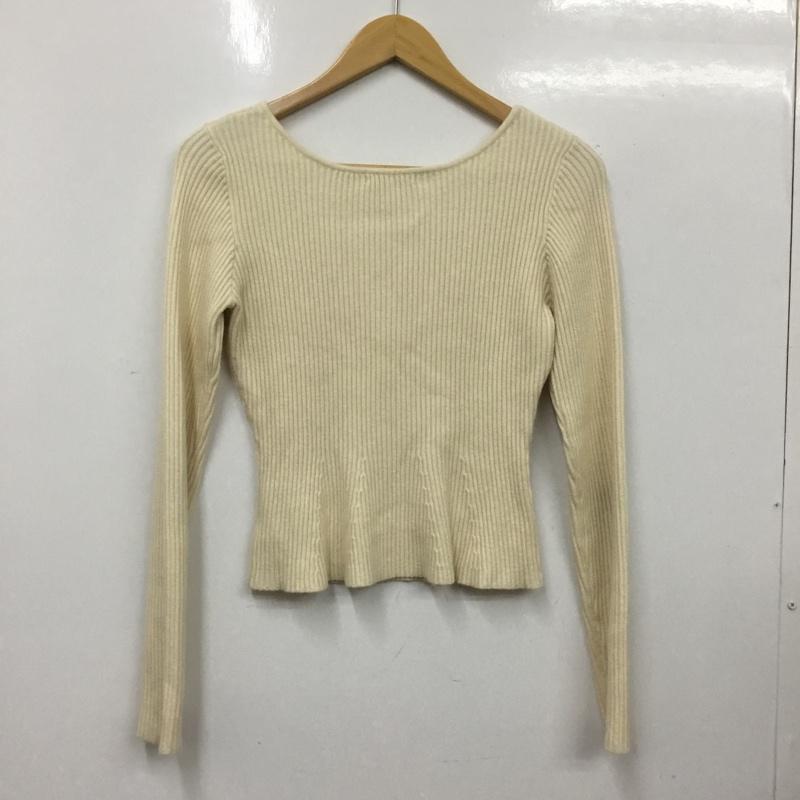 ムルーア MURUA ニット、セーター 長袖 012312602401 ショートペプラムニット FREE 無地 白 / ホワイト / white レディース USED 古着 中古 10154858